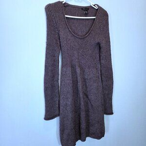 BCBG Maxazria Purple Heather Sweater Dress Size L